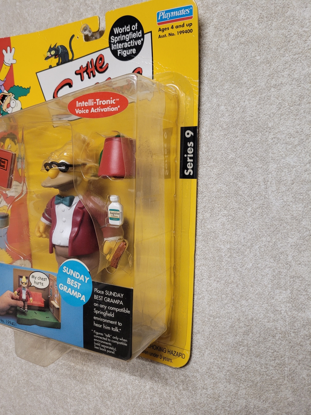 The Simpsons Sunday Best Grampa- NIP - Action Figure by Playmates - Red Jacket - Picture 4 of 6